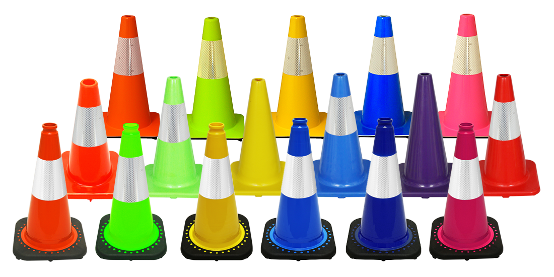 18″ Traffic Cones – The Most Colors and Uses