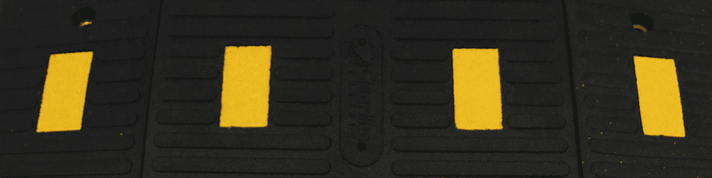 Picture of closeup of texture of the clearline speed bump.